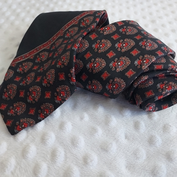 Vintage Christian Dior Tie Cravates Baskin Collab Logo Paris New York Necktie - Picture 4 of 13